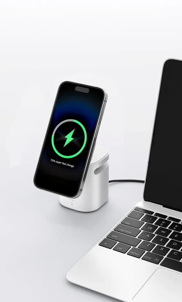 Incarcator Wireless 3 in 1 MIPOW Miffy, Fast Charge 20W
