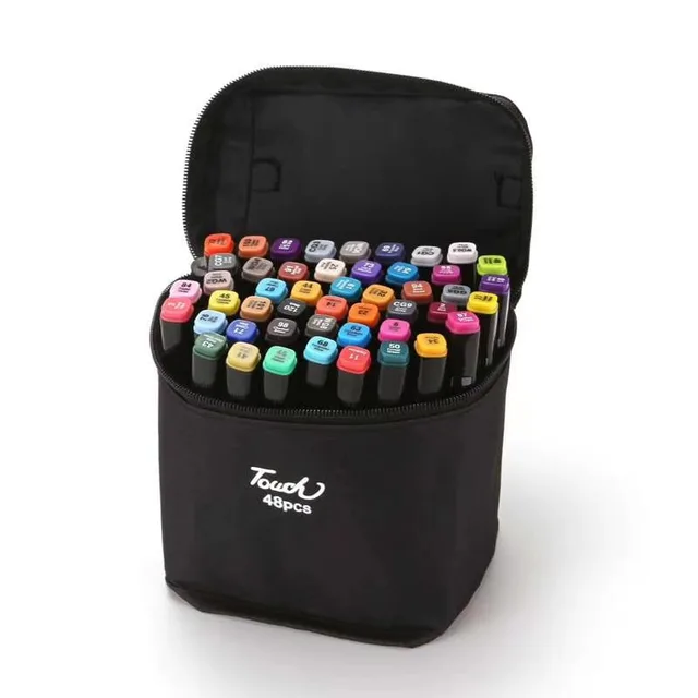 Set Markere,48 Bucati,Culoare Corp ,Negru