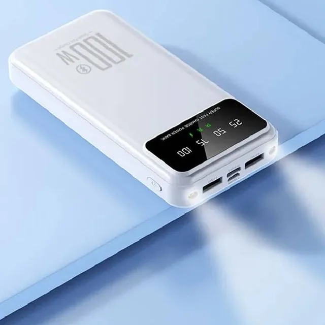 Baterie externa, 100W, Digital Display, Power Bank 12000mAh 20W, QuickCharge 3.0, Power Delivery USB, USB-C,