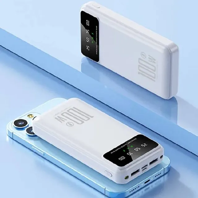 Baterie externa, 100W, Digital Display, Power Bank 12000mAh 20W, QuickCharge 3.0, Power Delivery USB, USB-C,