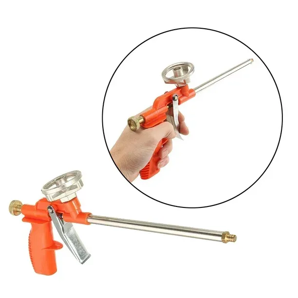 Pistol pentru spuma cu buton de reglaj metalic