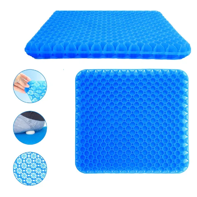 Perna pentru scaun , gel polimeric, albastru, 42 x 46 x 3 cm