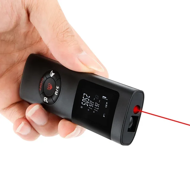 Telemetru, ruleta, Multimetru Mini Digital Smart OMEGA® de 40m, cu Laser, Portabil si cu USB pt Masurat Distanta