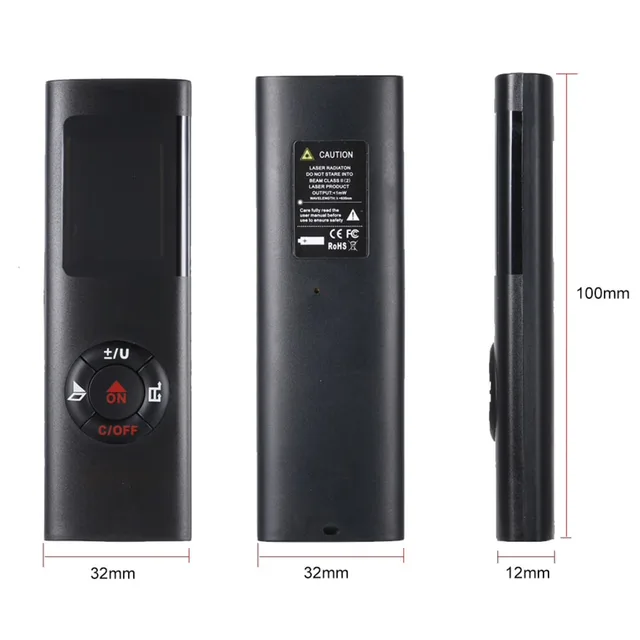 Telemetru, ruleta, Multimetru Mini Digital Smart OMEGA® de 40m, cu Laser, Portabil si cu USB pt Masurat Distanta