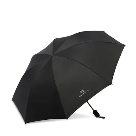Umbrela telescopica, Automata, Impermeabila, Protectie UV, 98 cm, Negru