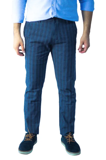 Pantaloni pentru barbati 8141, Albastru