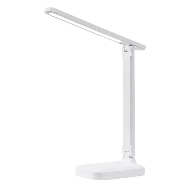 Lampa birou Led Wireless, cu Acumulator 18650 mAh, pliabil, rotativ 180°, 3 intensitati luminoase reglabile, Alb