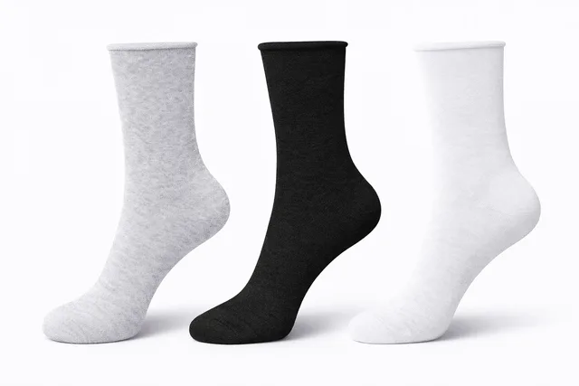 Șosete din bumbac, 95% Cotton, 5% Spandex, Confort Premium, Elastice, Marime 36-41, 3 buc