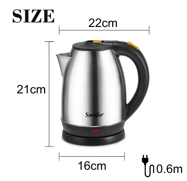 Fierbător electric Sonifer, rapid, sigur și elegant, 2 L