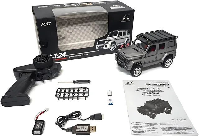 Masina RC cu telecomanda, OFF-ROAD Brabus1:24 4WD, RTR, 2,4 GHz,  Gri