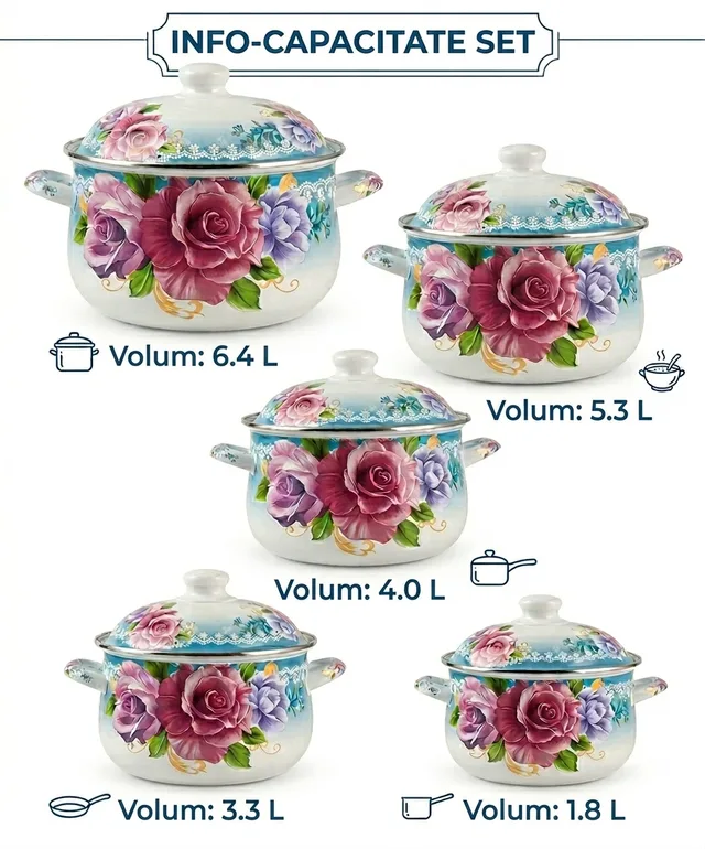 Set 5 oale emailate, Longfei Group, 1.8l/3.3l/4l/5.3l/6.4l