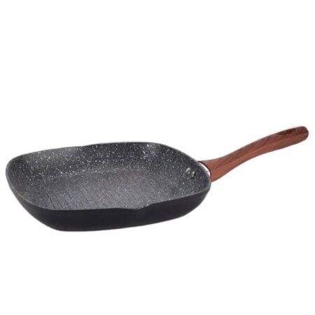 Tigaie grill HotChef, cu strat de ceramica, 28cm