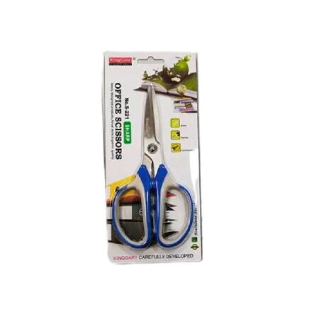 Foarfeca pentru birou KingGary, 19cm, lame din otel inoxidabil, maner ergonomic asimetric, din plastic cauciucat