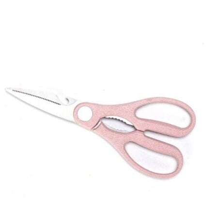 Foarfeca de bucatarie, KingGary, multifunctionala, roz, 19 cm