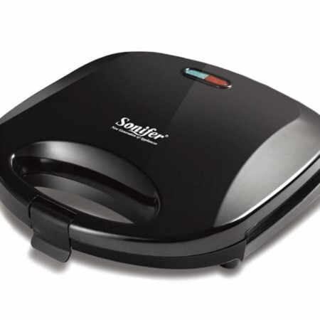 Sandwich maker Sonifer, 750w, placa antiaderenta, 2 compartimente, negru, 24x23x8 cm