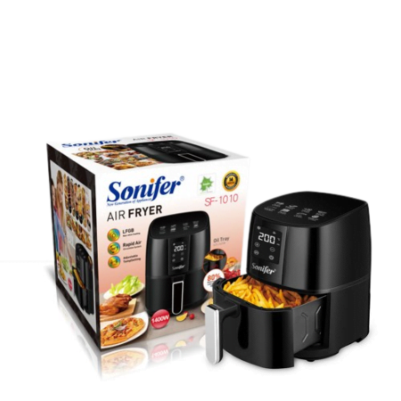 Friteuza cu aer cald Sonifer SF-1010, temperatura ajustabila pana la 200°C, capacitate 4.2 L, negru