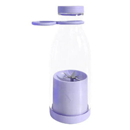 Mini Blender Electric Omega, Portabil/Compact, Multifunctional, Auto-curatare, Autonomie Mare, Capacitate 420ml, 6 Lame 3D, Putere 40w, Mov