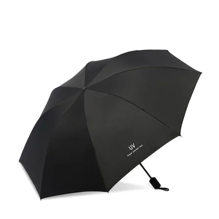 Umbrela telescopica, Automata, Impermeabila, Protectie UV, 98 cm, Negru