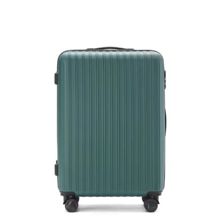 Troler voiaj, 4 roti duble 360 grade, inchidere cifru, ABS, Verde, 33x22x55cm