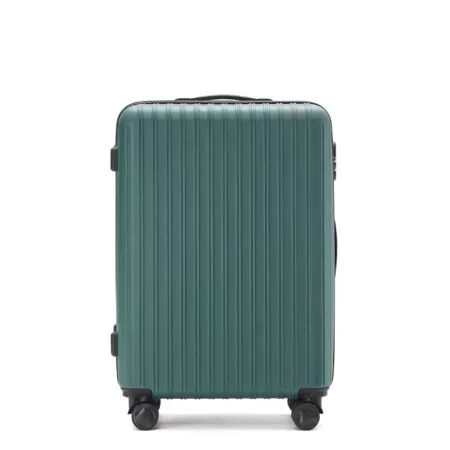Troler voiaj, 4 roti duble 360 grade, inchidere cifru, ABS, Verde, 33x22x55cm